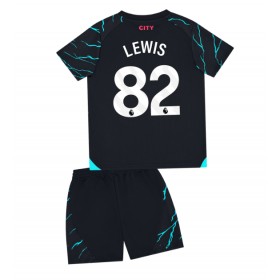 Manchester City Rico Lewis #82 Tredje Kläder Barn 2023-24 Kortärmad (+ Korta byxor)